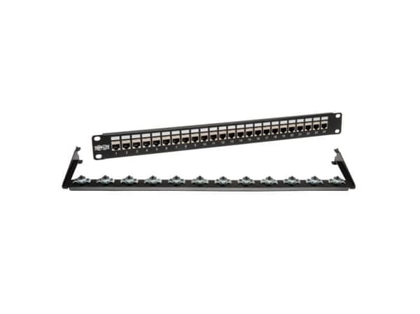 Tripp Lite N254-024-SH, RJ-45, Cat6, Sort, Rackmontering, 1U, RoHS, TAA