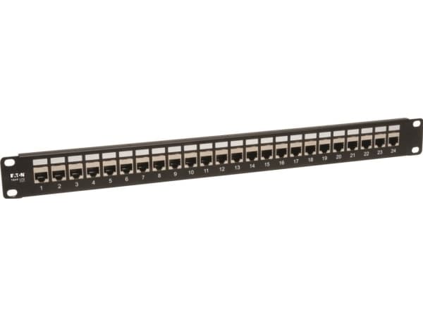 Tripp Lite N254-024-SH, RJ-45, Cat6, Sort, Rackmontering, 1U, RoHS, TAA