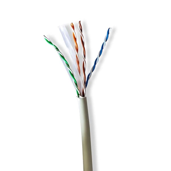 Nedis Verkkokaapeli | CAT6 | Säikeinen | U/UTP | Puhdas kupari | 305.0 m | Sisäkäyttöön | Pyöreä | LSZH | Harmaa | Vetolaatikko