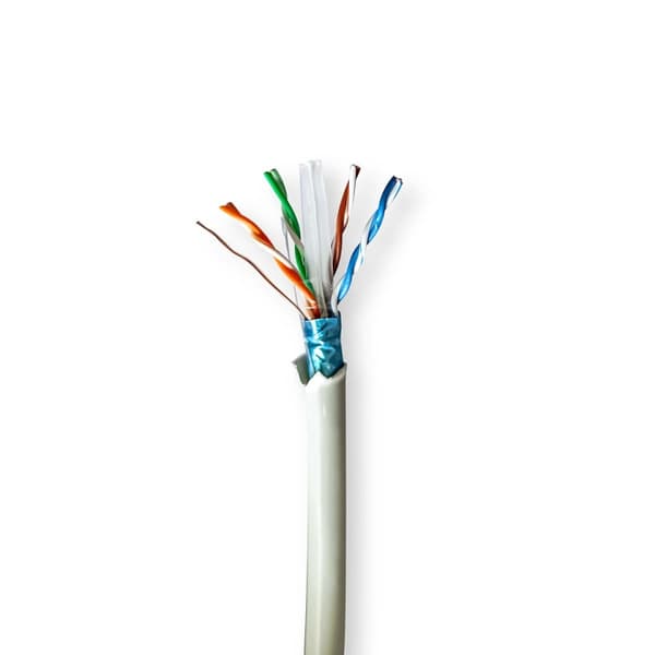 Nedis Netværkskabel Roll | CAT6 | Solid | F/UTP | Kobber | 100.0 m | Indendørs | Runde | LSZH | Grå | Trækboks