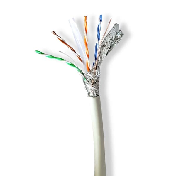 Nedis Netværkskabel Roll | CAT6a | Solid | SF/UTP | Kobber | 100.0 m | Indendørs | Runde | LSZH | Grå | Gaveæske