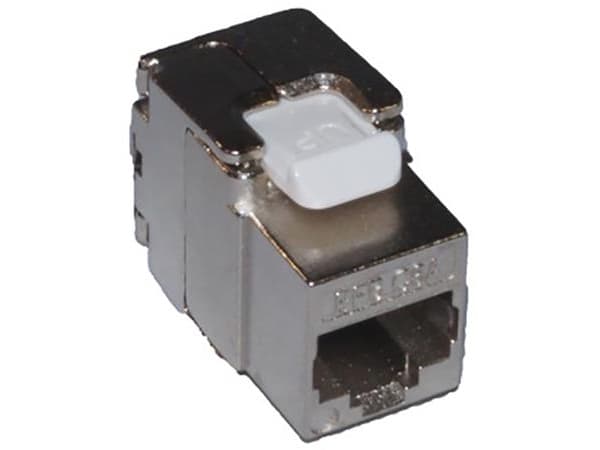 Liitin cat 6A FTP keystone, työkaluton, 50 kpl, väri: kromi - (50 kpl)