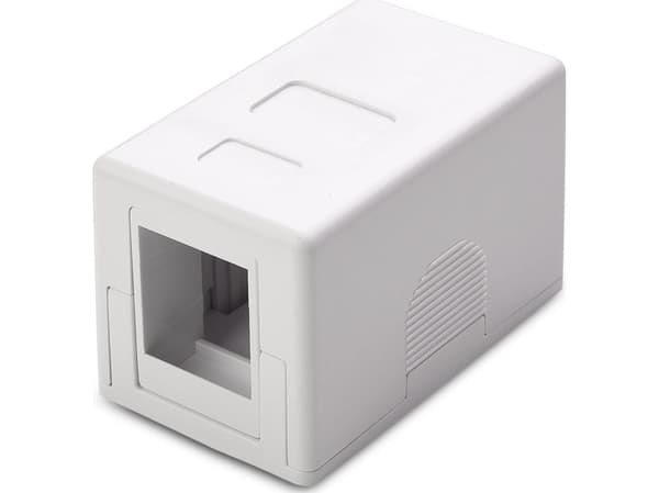 Techly 366327 Ytmonterat hölje för 1 Keystone-modul RJ45 eller RJ11/12