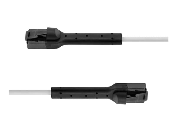 DELTACO Flex-Boot - Patch-kabel - RJ-45 (hane) till RJ-45 (hane) - 1 m - UTP - CAT 6a - halogenfri, hakfri, tvinnad - vit