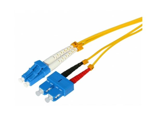 Tecline LWL Patch Cable HD, 9/125 µm, Singlemode, OS2-Faser, LC Duplex Plug / SC Duplex Plug, gelb, 3,0 m (799LS03)