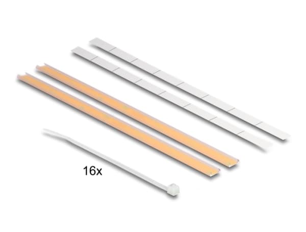 Delock - Kopplingspanel (tom) - D-typ, dragavlastning - rackmontering - svart - 1U - 19" - 16 portar