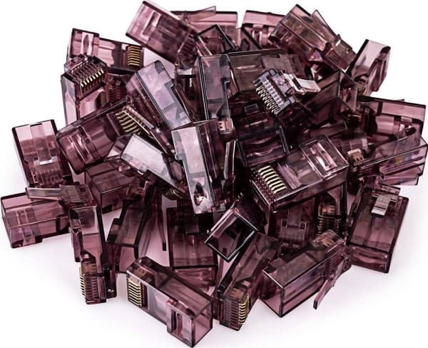 Spacetronik RJ45 cat 6 UTP rakt genomgående kontakt PT-RJ456UC-1 100st Spacetronik