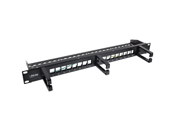 InLine 76822B, Sort, 1U, Case, Tyskland Sort
