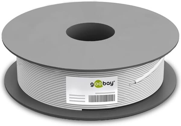 Goobay Cat6 S/FTP -asennuskaapelirulla, yksisäikeinen, 100m, harmaa