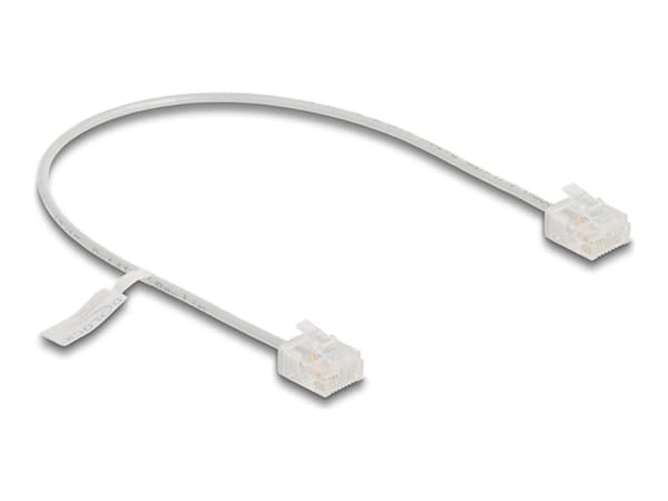 Delock - Koblingskabel - RJ-45 (hann) til RJ-45 (hann) - 30 cm - 2.6 mm - UTP - CAT 6 - formstøpt - grå