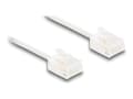 Miniatyrbilde 1 av 2: Delock - Koblingskabel - RJ-45 (hann) til RJ-45 (hann) - 2 m - 2.6 mm - UTP - CAT 6 - opptil 1 Gbps-dataoverføringshastighet, ultra-slim - hvit