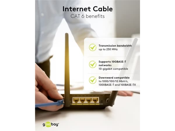 Goobay 66609, 5 m, Cat6, S/FTP (S-STP), RJ-45, RJ-45, Blå, Röd