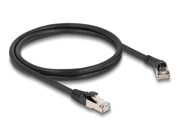 DeLOCK RJ45-verkkokaapeli Cat.8.1 S/FTP-pistoke 45° kulmassa oikealle suoraksi