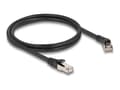 Pikkukuva 1 / 2: DeLOCK RJ45-verkkokaapeli Cat.8.1 S/FTP-pistoke 45° kulmassa oikealle suoraksi