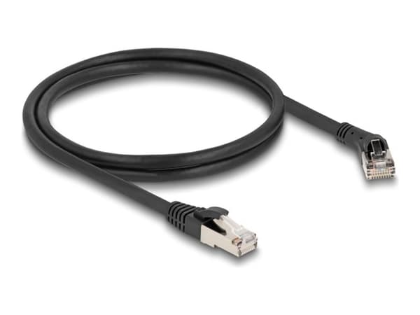 DeLOCK RJ45-verkkokaapeli Cat.8.1 S/FTP-pistoke 45° kulmassa oikealle suoraksi