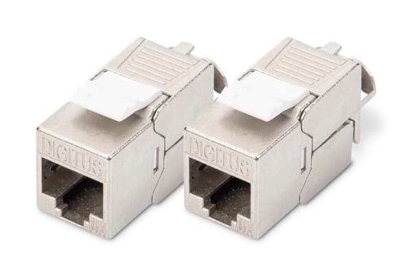 DIGITUS - Modulinnlegg - keystone, toolless - CAT 6a - skjermet - RJ-45 (en pakke 2)