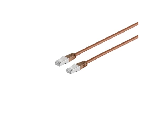 S/CONN 75211-0,5BR, 0,5 m, Cat5e, S/UTP (STP), RJ-45, RJ-45, Brun