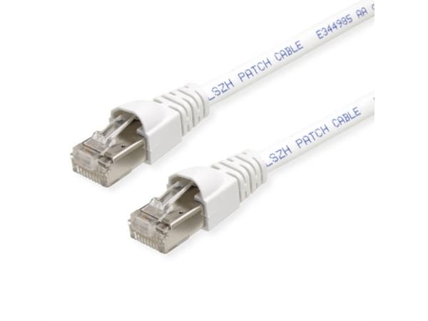 Telegärtner DataVoice Office - Koblingskabel - RJ-45 (hann) til RJ-45 (hann) - 250 cm - 5.8 mm - S/FTP - CAT 6a - med støvel, halogenfri, uten hindri