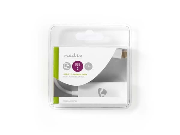 Valueline - Nettverksadapter - USB-C - Gigabit Ethernet x 1 - hvit
