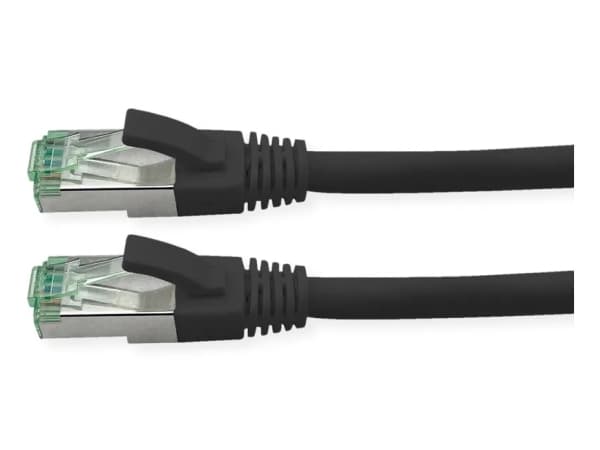 ROLINE RM S/FTP Patchkabel Kat6A/Kl.EA TPE schwarz 20m - FTP - PIMF, 20 m, Cat6a, S/FTP (S-STP), RJ-45, RJ-45, Sort