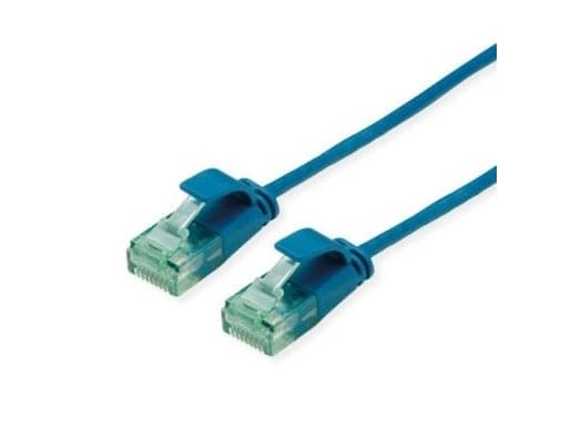 ROLINE 21.45.3440, 0,15 m, Cat6a, U/UTP (UTP), RJ-45, RJ-45, sininen