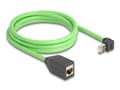 Miniatyrbilde 2 av 2: Delock - Nettverksforlengelseskabel - RJ-45 (hann) oppvinklet til RJ-45 (hunn) - 2 m - 6.8 mm - SF/UTP - CAT 6a - stifttilordning: 1:1 - grønn