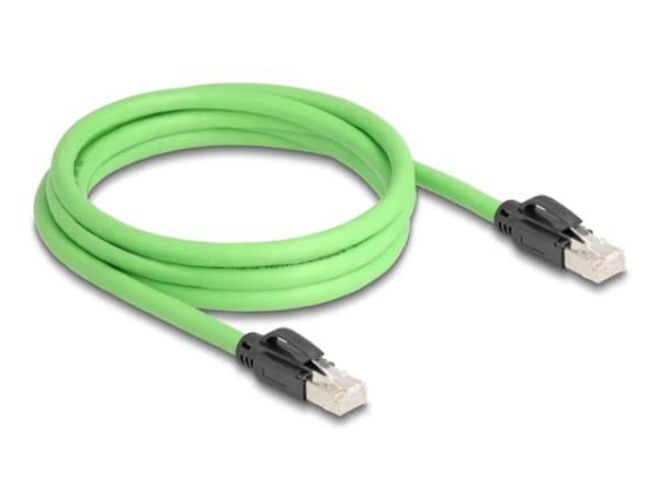 Delock - Koblingskabel - RJ-45 (hann) til RJ-45 (hann) - 2 m - 6.8 mm - SF/UTP - CAT 6a - uten hindringer - grønn