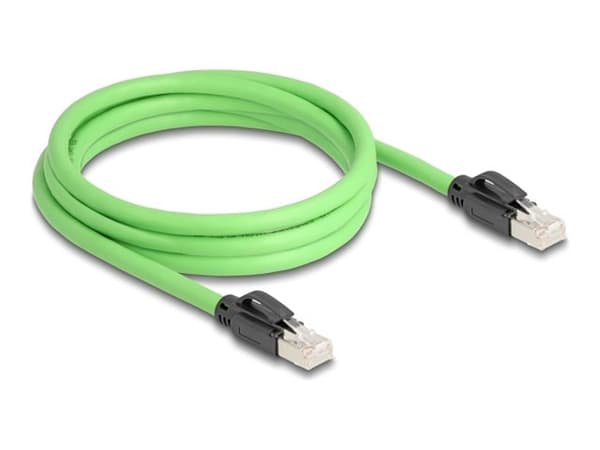 Delock - Koblingskabel - RJ-45 (hann) til RJ-45 (hann) - 2 m - 6.8 mm - SF/UTP - CAT 6a - uten hindringer - grønn