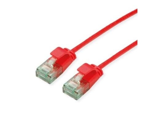 ROLINE RM UTP Data Center Patch Cord Cat.6A (Class EA), wąski, czerwony, 0,15 m