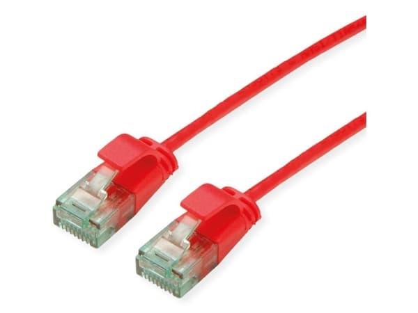 ROLINE RM UTP Data Center Patch Cord Cat.6A (Class EA), wąski, czerwony, 0,15 m