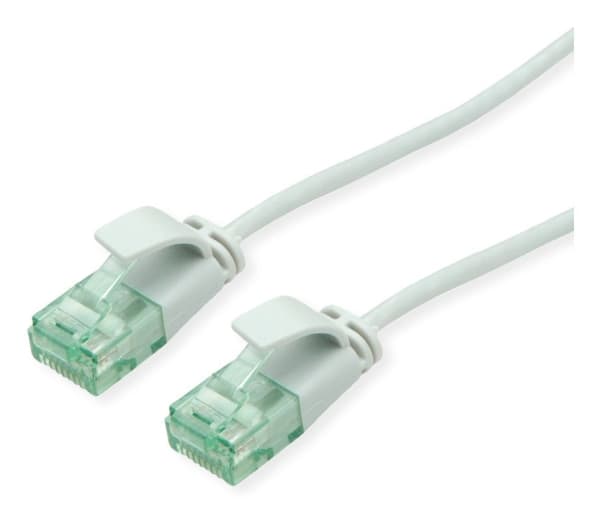 ROLINE RM UTP, SLIM PatchCord, Cat6A/Cl.EA, grå, 1m