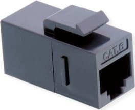 Value RJ-45 Keystone Modular Coupler, Cat.6, unshielded, black
