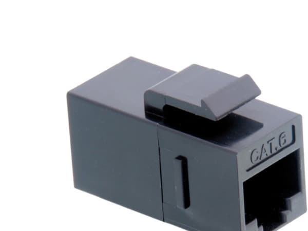 Value RJ-45 Keystone Modular Coupler, Cat.6, unshielded, black