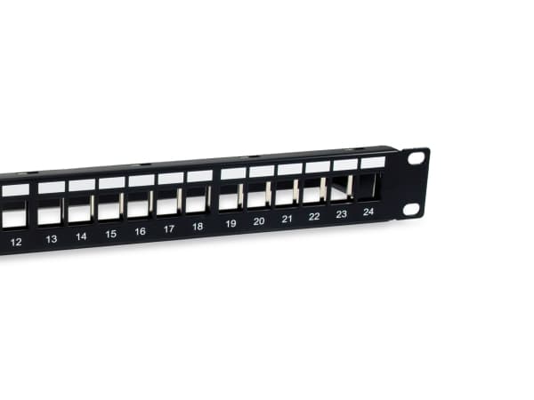 Equip Patchpanel 24x Cat6A 19" FTP 1HE Keystone Montage sw