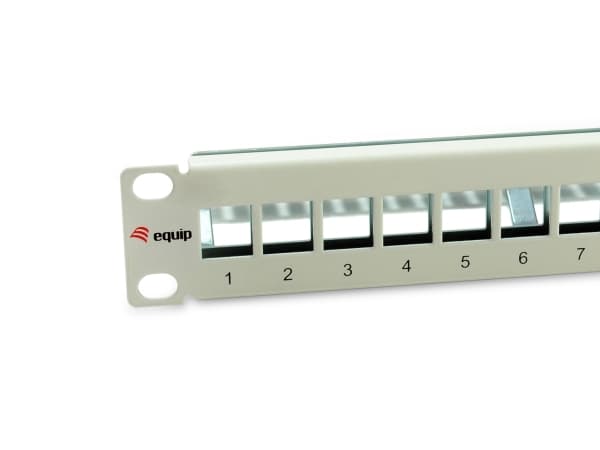 Equip Patchpanel 12x RJ45 Cat6A 10" FTP 1HE Premium hellgrau - FTP - RJ-45 (769330)