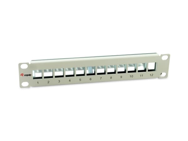 Equip Patchpanel 12x RJ45 Cat6A 10" FTP 1HE Premium hellgrau - FTP - RJ-45 (769330) Harmaa