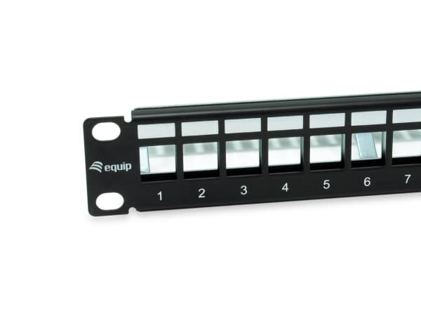 Equip Patchpanel 12x Cat6A 10" FTP 1HE Keystone Montage sw