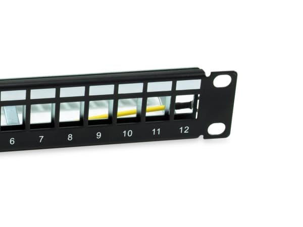 Equip Patchpanel 12x Cat6A 10" FTP 1HE Keystone Montage sw