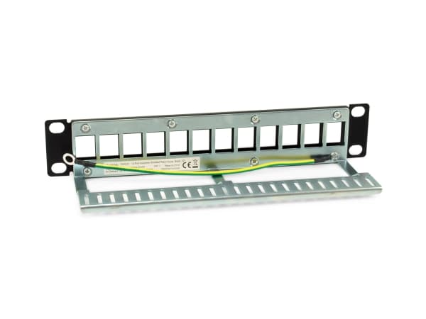 Equip Patchpanel 12x Cat6A 10" FTP 1HE Keystone Montage sw