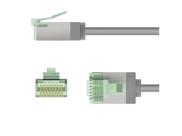 Goobay 74344, 0,25 m, Cat8.1, U/FTP (STP), RJ-45, RJ-45, Grå