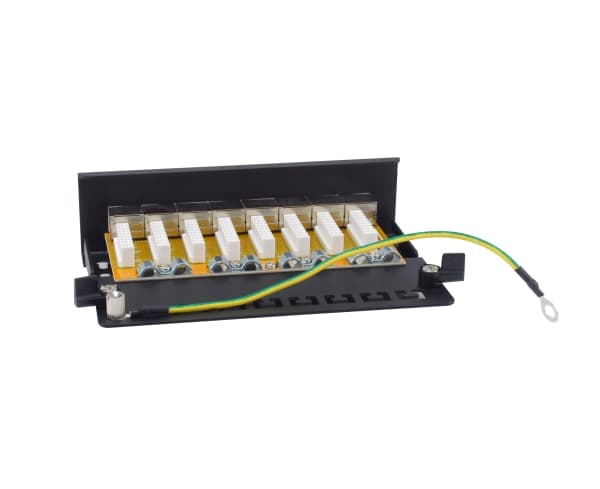 Utstyr Patchpanel 8x RJ45 Cat6A FTP 1HE Premium svart