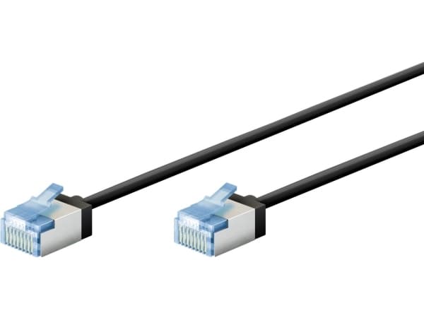 Goobay 74317, 0.5 m, Cat6a, U/FTP (STP), RJ-45, RJ-45, Black
