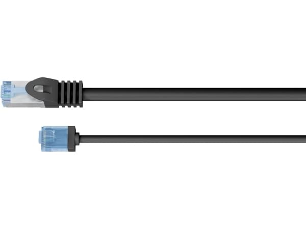 Goobay 74233, 1 m, Cat6a, U/UTP (UTP), RJ-45, RJ-45, Black