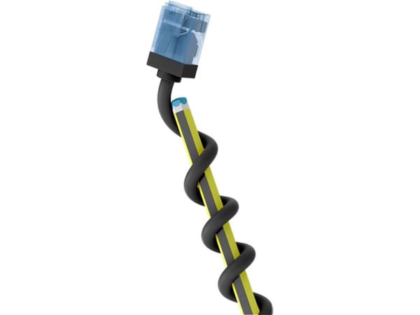 Goobay 74233, 1 m, Cat6a, U/UTP (UTP), RJ-45, RJ-45, Black