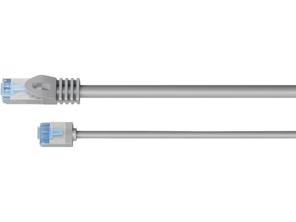 Ultraflexibel nätverkskabel CAT 6A, smal, U/FTP, grå