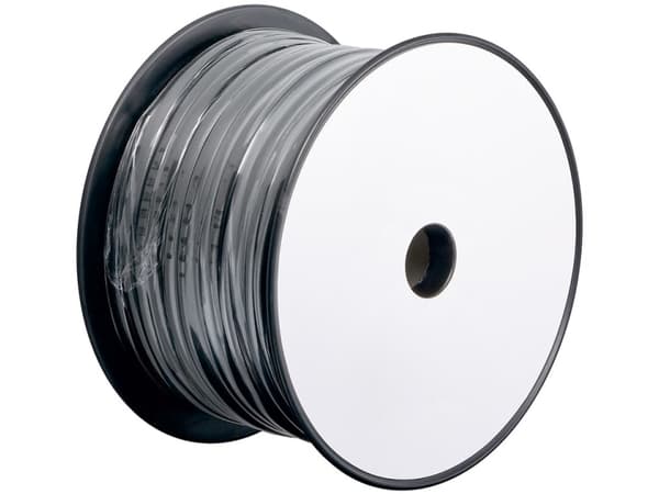 Goobay Telefonkabel platt rulle 4-trådig, 100 m rulle, AWG 28, CCA (kopparbelagd aluminium) - Färgversion Svart