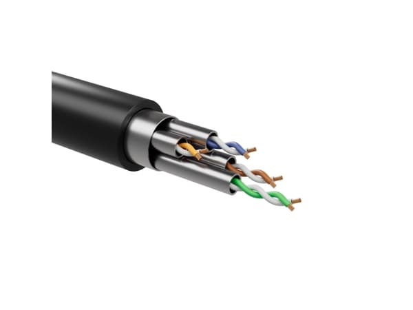 Flexline ® nettverkspatchkabel CAT. 8,1 U/FTP PIMF, ekstra tynn TPE svart 0,50 m (FL31-47015)