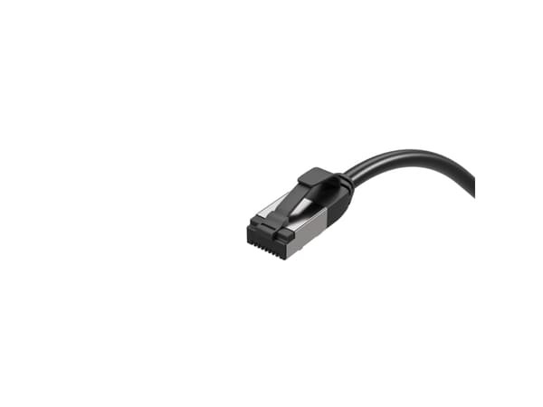 Flexline ® nettverkspatchkabel CAT. 8,1 U/FTP PIMF, ekstra tynn TPE svart 0,50 m (FL31-47015)