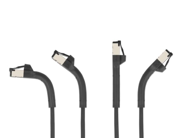 Delock RJ45 Slim verkkokaapeli Cat.6A U/FTP kulmikas musta 1 m