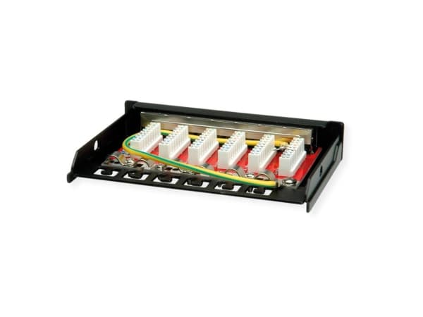 ROLINE 26.11.0299, RJ45, Cat6a, Sort, 0,5U, 125 mm, 22 mm